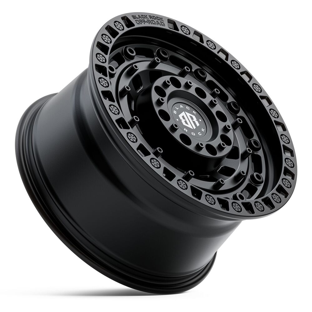 BLACK ROCK MILITARY SATIN BLACK 4X4 RIMS FOR OFF-ROAD TRUCK SUV 4WD 17 INCH 20 INCH